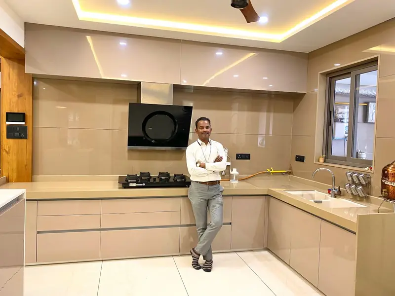 L-Shape Kitchen design by Kitchens Planet, Rajkot
